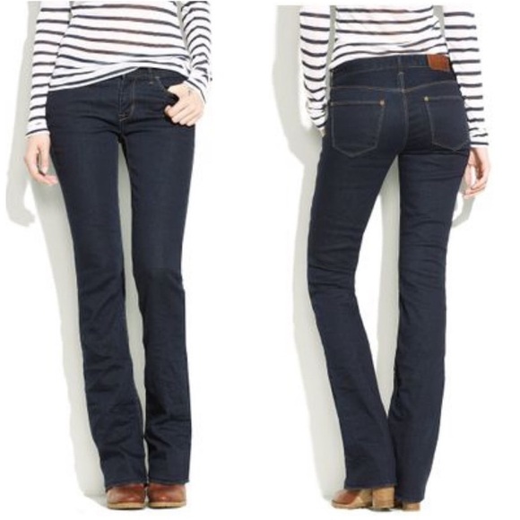Madewell Bootlegger Jeans Dark Wash Blue Denim Bootcut Women’s 29x31.5 - Picture 3 of 15